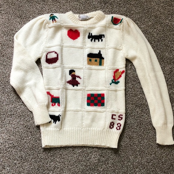 Sweaters - VINTAGE 80s school sweater